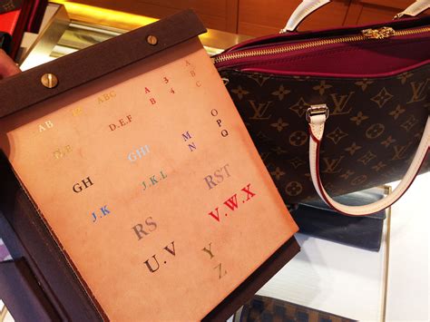 louis vuitton hot stamp options.